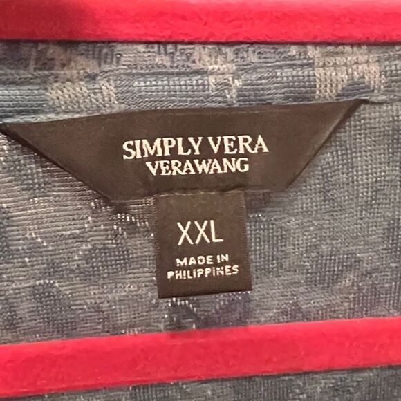 Simply Vera- Vera Wang, Patterned Top w/ Tie Detail- Size XXL - Picture 3 of 3